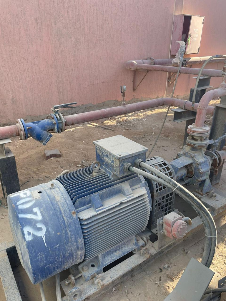 Pump Code072 Allweiler NT 65/250 Centrifugal Single-stage 10000 BPD@150 PSI طلمبة تشغيل خط الحريق بالمنتج التام (Cast Iron Casing & Copper Impeller) 