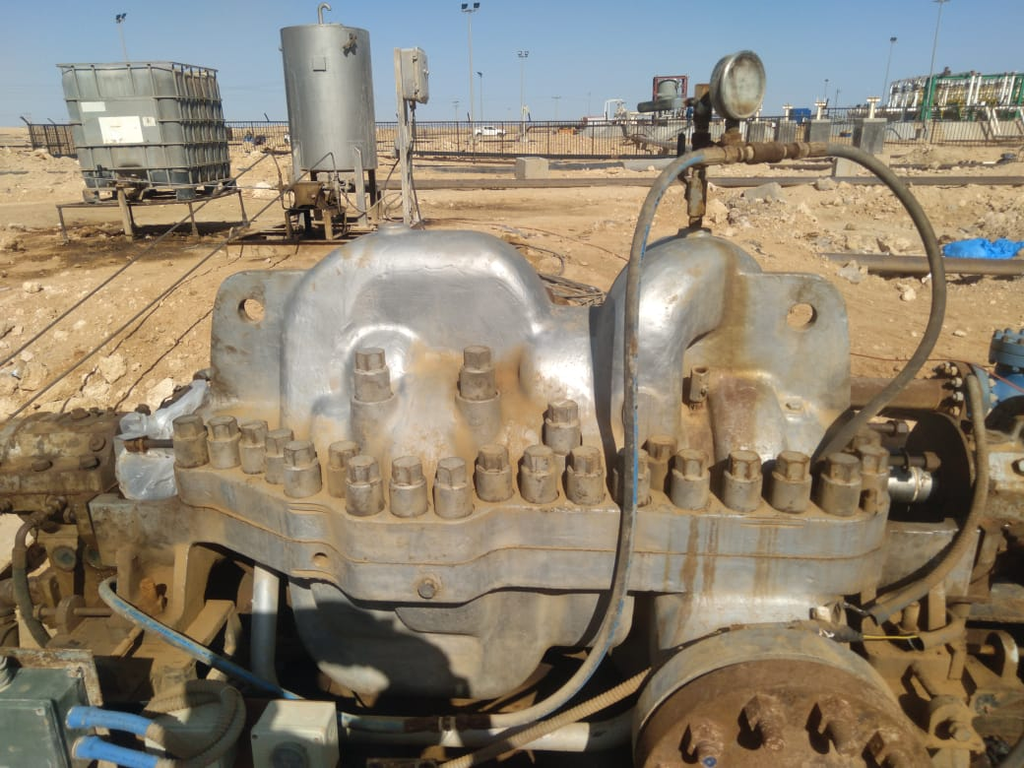 Pump Code025 BJ 5 stages Centrifugal 15000 BPD@1000 PSI (Super Duplex Stainless Steel Casing & Impellers)