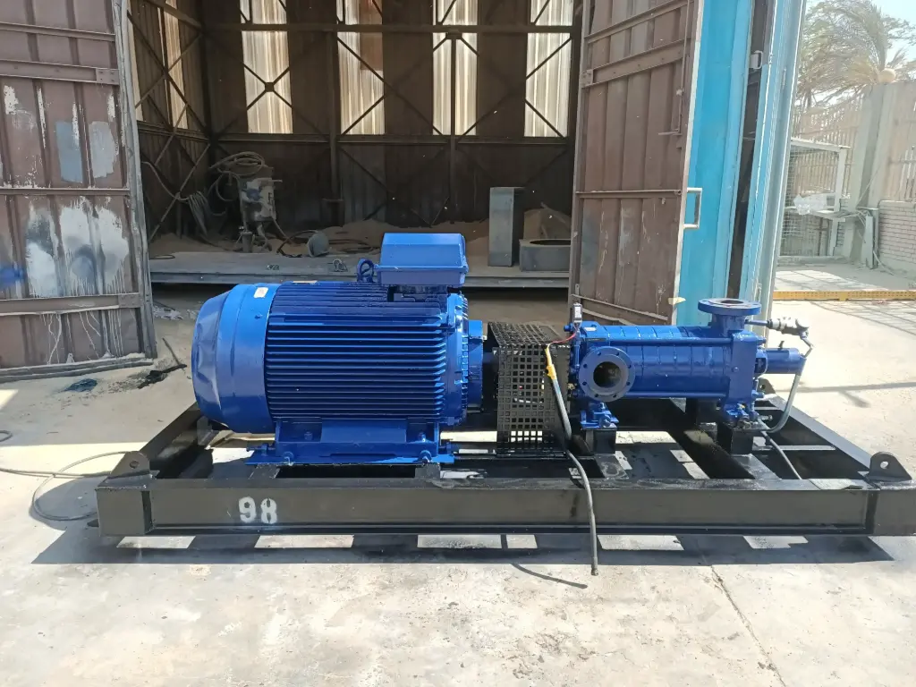 Pump Code098 KSB WKF 100/8 Centrifugal 8 Stages 20000 BPD@650 PSI (Cast Iron Casing & Copper Impellers)