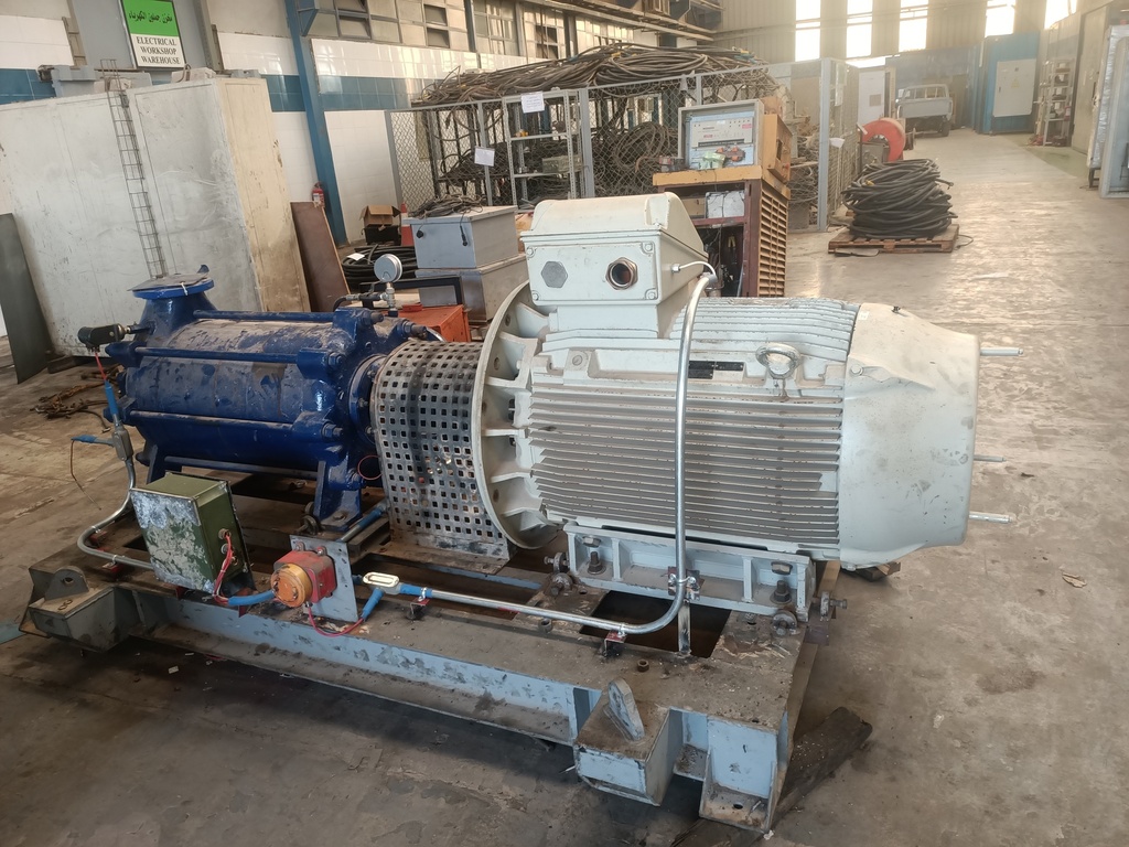 Pump Code065 KSB Wkl 150/5 Centrifugal 5 stages 40000 BPD@350 PSI (Cast Iron Casing & Copper Impeller)