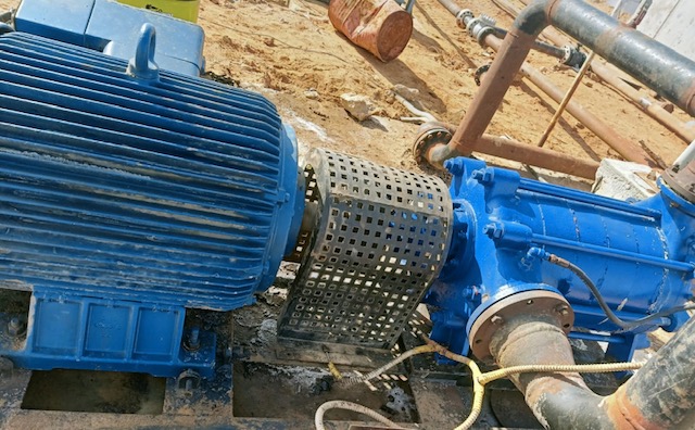 Pump Code112 KSB Wkl 150/5 Centrifugal 5 stages 40000 BPD@350 PSI (Cast Iron Casing & Copper Impeller)