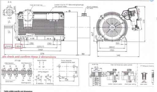 [M0957] EX Electric Motors 710KW 1000RPM 380V 50HZ IP55 موتور كهرباء (New)